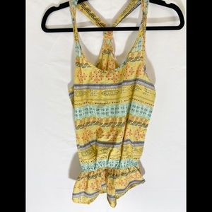 ❤️ 3/20 Mossimo Yellow BOHO Racerback Tank M